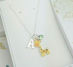 Baby Giraffe Personalised Necklace Little Girls Gift Daughter Cute Jewelry kids