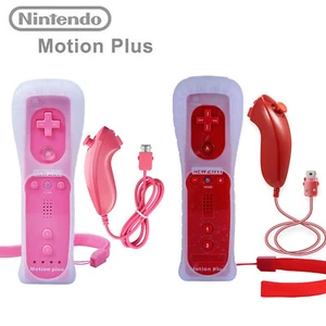 2 Pack Built in Motion Plus Remote Gesture Controller + Nunchuck For Wii & Wii U - Picture 1 of 117