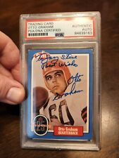 Otto Graham Signed 1988 Swell Trading Card PSA DNA Slabbed Cleveland Browns