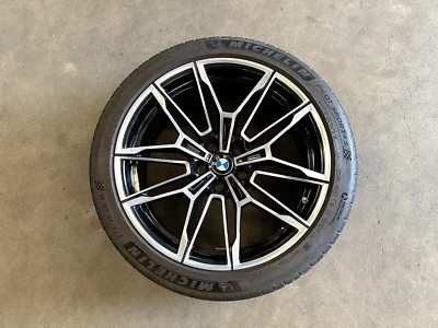 ⭐2021-2024 BMW M3 M4 G80 G82 G83 9 1/2X19 M WHEEL RIM W/ MICHELIN OEM LOT2506 - Image 1 of 4