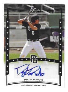 2014 LEAF PERFECT GAME NATIONAL SHOWCASE DYLON PONCHO BLACK AUTO #A-DP3