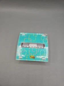 POST IT NOTE DISPENSER REVERSIBLE Aqua Design HOLDER POP UP LUCITE - Picture 1 of 9
