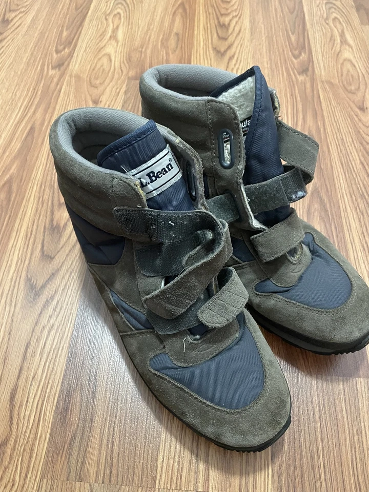 L.L. Bean Thinsulate ботинки мужские 11 замши снег крюк петля изолированный серый - Изображение 1 из 4