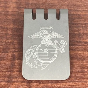 The Viper Titanium USMC Marine EGA Custom Engraved Money Clip New - Picture 1 of 6