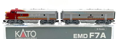 N KATO 176-2211, 176-2213 F7A F7B SET SANTA FE WARBONNET - Image 1 of 3