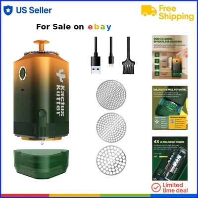 Molinillo Eléctrico de Especias Aluminio Portátil 5g Capacidad Molino de Hierbas Ajustable Foto 1 de 4