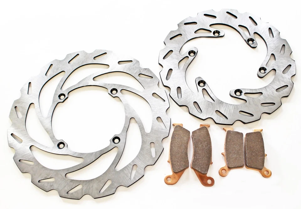 Rotores de freno y pastillas de freno RipTide delanteros y traseros Kawasaki KX500 1996-2004 Foto 1 de 4