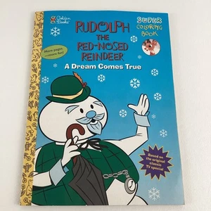 Rudolph The Red Nosed Reindeer Super Coloring Book A Dream Comes True Vintage - Imagen 1 de 7