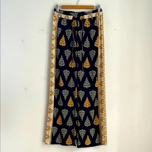 Pantalones palazzo Soft Surroundings estampado de hojas cintura elástica pierna ancha talla XS - Imagen 1 de 6