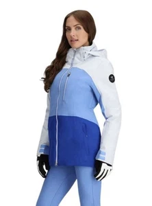 NEU Obermeyer Damengröße 6 First Chair Jacke Mosaik blau Ski Winter 11236 369 $ - Bild 1 von 22