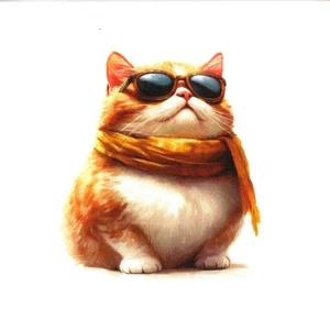 Elegante Katze Papierhandtücher. Pappservietten elegant/stylisch Katze - Bild 1 von 1