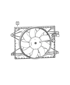 Genuine Mopar Radiator Cooling Fan Module 68504083AB - Imagen 1 de 3