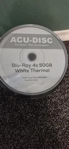 10x ACU-DISC BD-R DL 4x 50GB White Thermal Blu-Ray Dual Layers - Afbeelding 1 van 2