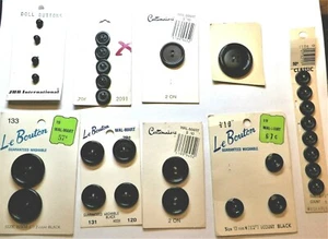 Black Buttons Assortment La Mode Streamline JHB Le Bouton - Picture 1 of 1