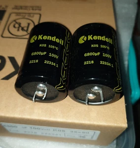 NEW KENDEIL 6800UF 100V K05 105C HI_END CAPS for AUDIO QUAD303 NAIM AMP! 2pcs! - Picture 1 of 5