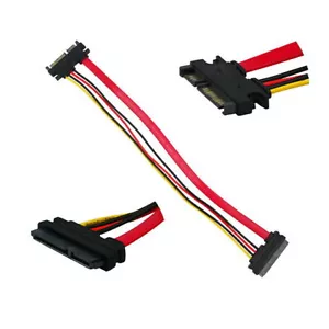 New 7+15 PIN 22P Serial ATA SATA Male to Female Data Power Extension Cable - Picture 1 of 6