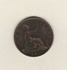 1890 Victoria Bun Penny Coin In Very Fine Condition.