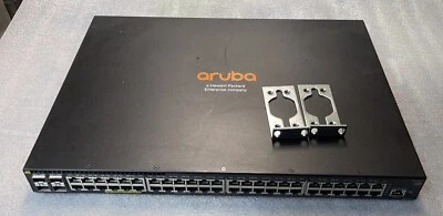 JL357A Aruba 2540 48G PoE+ 4SFP+ Switch w/rackears USED - Image 1 of 4