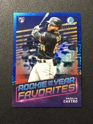 2022 Bowman Mojo Refractor Rodolfo Castro Blue /150 Rookie of the Year Favorites - Image 1 of 4