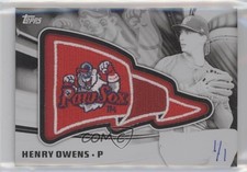 2015 Topps Pro Debut Printing Plate Black 1/1 Henry Owens #PP-HO 0s0