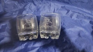 Crown Royal Old Fashioned Whiskey Rocks Lowball Glasses Etched Set Of 2 - Picture 1 of 3