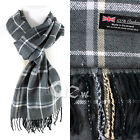 Mens Womens Winter Warm SCOTLAND Made 100% CASHMERE Scarf Scarves Plaid Wool
