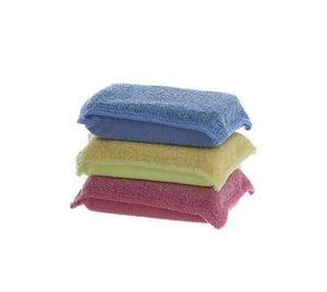 Superio Heavy Duty Miracle Microfiber Sponge 6-Pack Red, Yellow, and Blue - Picture 1 of 1