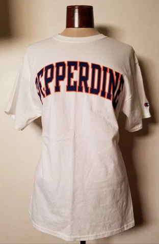 Pepperdine University Shirt Champion Medium White Short Sleeve College Tee NWT Cover
