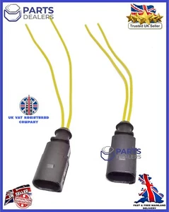 2 PIN MALE CONNECTOR WIRED PLUG SOCKET HARNESS AUDI VW SKODA SEAT 1J0973802 x2 - Picture 1 of 9