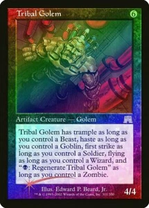 Tribal Golem FOIL Onslaught NM Artifact Rare MAGIC MTG - Picture 1 of 1