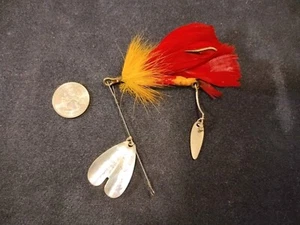 Alter seltener Shakespeare #1 Spinnköder / Spinnerbait, mit intakten Federn - Bild 1 von 9