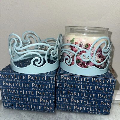 Conjunto de 2 frascos Partylite Waves manga de vela - Imagem 1 de 2