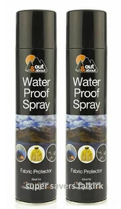 2 x WATERPROOF SPRAY FOR TENT CLOTH SHOES FISHING CAMPING FABRIC PROTECTOR 300ml - Picture 1 of 2