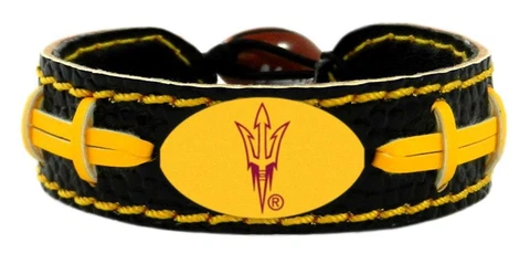 Arizona State Sun Devils Team Color Football Bracelet [NEW] NCAA Jewelry Wrist Cover