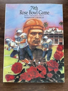 79. Rose Bowl Spiel 1. Januar 1993 Pasadena Washington vs Michigan Football Programm - Bild 1 von 9
