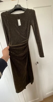 Linea Figure hugging stretch Glam Dress with side split BNWT Size 8 cost £95 - Image 1 of 4