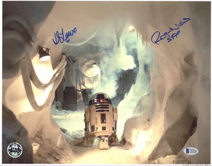 DENNIS LOWE & ROGER NICHOLS SIGNED 11x14 PHOTO ILM SFX STAR WARS OPX BECKETT BAS - Picture 1 of 3