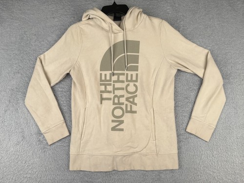 OFF WHITE Maglione The North Face donna piccolo avorio pullover felpa con cappuccio tasche maglia LEGGIMI