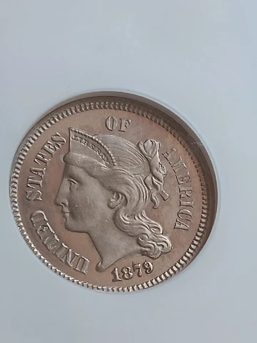 👉1879 Nickel Three Cent Piece NGC  PF 65  Stunning Coin Cover