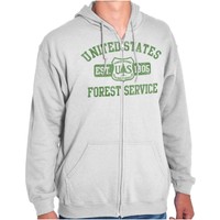 United States Forest Service National Park Adult Zipper Hoodies Sweat Shirts