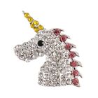 Unicorn Diamante Button Embellishments - Silver Metal Shank Decoration