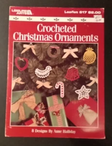 Crocheted Christmas Ornaments - Leisure Arts 617- 8 Crochet Patterns - Picture 1 of 2