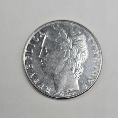 1979 Italy 100 Lire (Large) goddess Minerva reverse KM#96.1, Schon#96 - Image 1 of 2