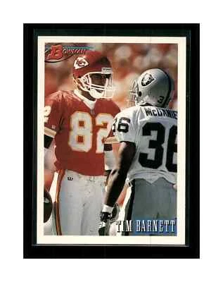 1993 Bowman NFL Football Card #167 Tim Barnett WR #82 Kansas City Chiefs - Image 1 of 2