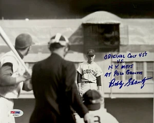BOBBY SHANTZ SIGNED INSCRIBED “Colts Vs Mets at Polo Grounds” NY YANKEES PSA DNA - Picture 1 of 3