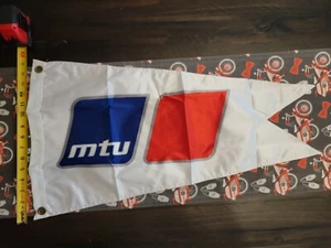 MTU Yacht Boat Burgee Flag Pennant Ensign Rolls Royce Detroit Deisel NOS - Picture 1 of 4