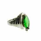 Marquise Faceted Stone Green Helenite Sterling Silver Ring Jewelry