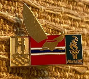ATLANTA 1996 - DATED NORWAY NOC OLYMPIC SAILING TEAM PIN - Picture 1 of 1