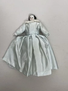 Antique Porcelain Head German China Doll Cloth Body Blue Dress - Picture 1 of 11