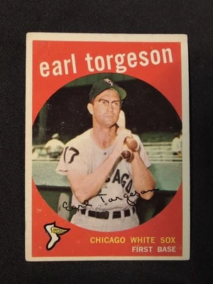 1959 Topps - Earl Torgeson #351 EX-MT+ centrado, limpio sin pliegues Foto 1 de 2